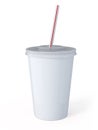 White plastic fastfood cup Royalty Free Stock Photo