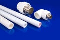 White plastic fittings Royalty Free Stock Photo