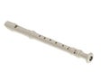 White plastic flute isolated on white Royalty Free Stock Photo