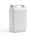 White plastic jerry can isolated on white background Royalty Free Stock Photo