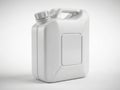 White plastic jerry can isolated on white background Royalty Free Stock Photo