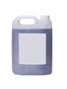 White plastic jerrycan on white background Royalty Free Stock Photo