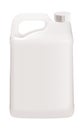 White plastic jerrycan on white Royalty Free Stock Photo