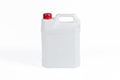White plastic jerrycan Royalty Free Stock Photo