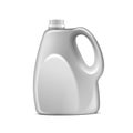 White Plastic Jerrycan Oil, Cleanser, Detergent, Abstergent, Liquid Soap, Milk, Juice. Illustration Isolated On White Royalty Free Stock Photo