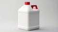 White Plastic Jerrycan with Red Lid Isolated on White Background AI Generated Royalty Free Stock Photo