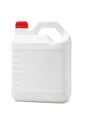 White plastic lubrication oil container Royalty Free Stock Photo