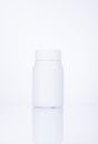 White plastic medicine bottle Royalty Free Stock Photo