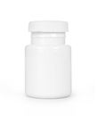 White plastic medicine bottle Royalty Free Stock Photo