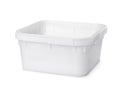 White plastic nest storage bin Royalty Free Stock Photo