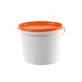 White plastic painter container - mockup with clipping path Royalty Free Stock Photo