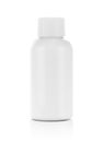 White plastic serum bottle isolated on white background Royalty Free Stock Photo