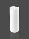 White plastic shampoo bottle for toiletry or sanitation product design mock-up Royalty Free Stock Photo