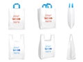 White plastic shopping bags