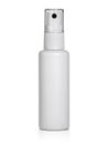 White plastic Spray bottle with cap, isolated white background Royalty Free Stock Photo