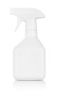 White plastic spray bottle isolated on white background Royalty Free Stock Photo