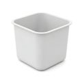 A white plastic square container on a plain background Royalty Free Stock Photo