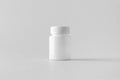 White plastic supplement / medicine mock-up