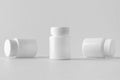 White plastic supplement / medicine mock-up