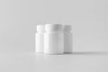 White plastic supplement / medicine mock-up