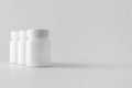 White plastic supplement / medicine mock-up