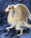 White plastic toy dragon