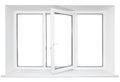 White plastic window frame Royalty Free Stock Photo