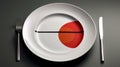 Minimalist 1980s Plate With Abstract Design Royalty Free Stock Photo