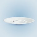 White plate isolated on blue background04 Royalty Free Stock Photo