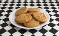 Candy cookies on a white plate Royalty Free Stock Photo