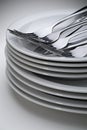 White Plates and Silverware