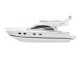 White Pleasure Yacht Royalty Free Stock Photo