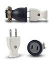 White plug & Black electric socket Royalty Free Stock Photo