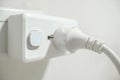 White plug switch adapter Royalty Free Stock Photo