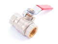 White plumbing fixture - water valve Royalty Free Stock Photo