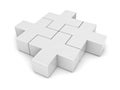 White plus jigsaw puzzle Royalty Free Stock Photo