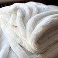 White plush blanket for cold winter nights