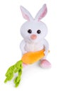 White plush rabbit with carrot