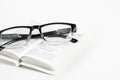 White Pocket Bible With Reading Glasses Royalty Free Stock Photo