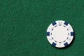 White poker chip Royalty Free Stock Photo