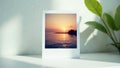 White polaroid frame with a subtle shadow effect , element, clean, illustration Royalty Free Stock Photo