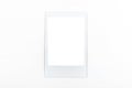 White polaroid mockup frame on white background Royalty Free Stock Photo
