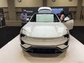 White Polestar Electric Vehicle at the Auto Show