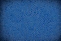 White polka dot pattern on blue background,Generative AI Royalty Free Stock Photo