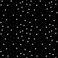 White polka dots on black background. Seamless pattern Royalty Free Stock Photo