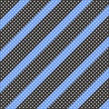 White polka quilt squares and blue diagonal line stripes vector art Royalty Free Stock Photo