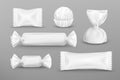 Realistic white polyethylene package for candies