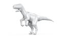 White polygonal dinosaur