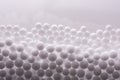 White polystyrene foam balls as background