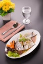 White Pomfret steam fish, chinese food